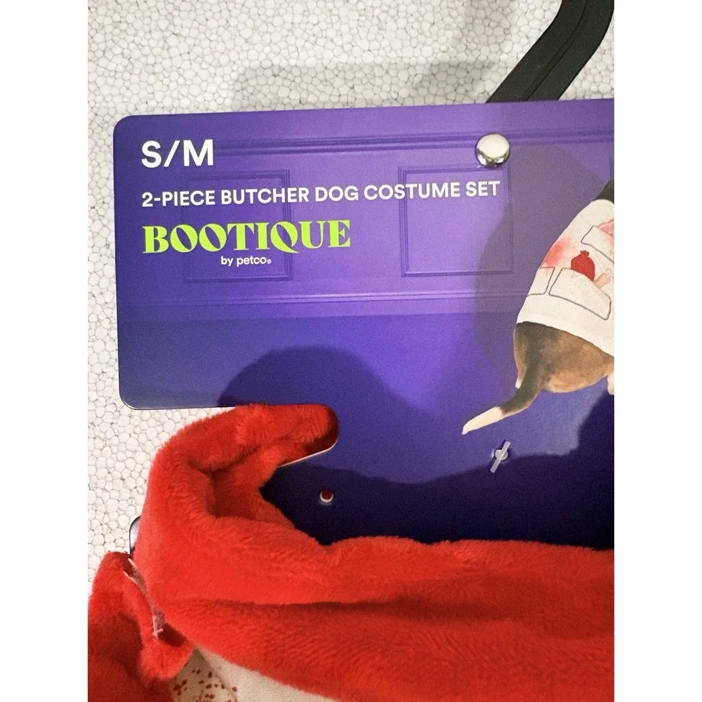 Bootique Butcher Dog Costume Set S/M Apron Bandana Halloween